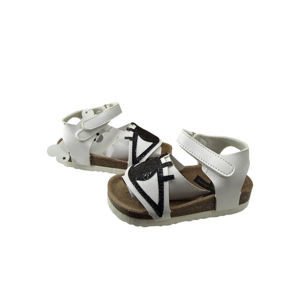 Boxbo Galaxy Eyes White Sandal Black Accent Kids Wistiti
